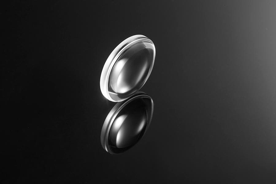 Kalziumfluorid plano konvexe Linse